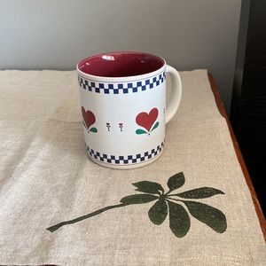 Vintage Farmhouse Country Kitchen Heart Flowers Coffee Mug